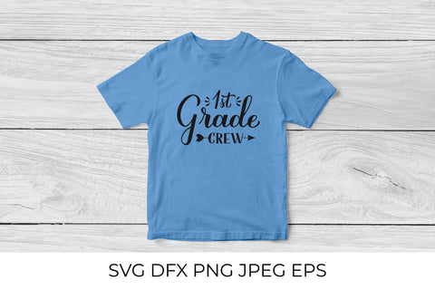 1st Grade Crew calligraphy lettering. First day of school SVG SVG LaBelezoka 