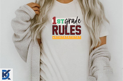1st Grade Rules, Back to School PNG Sublimation SVGista 