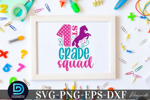 1st grade squad, Back to School SVG SVG DESIGNISTIC 