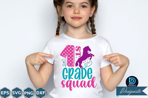 1st grade squad, Back to School SVG SVG DESIGNISTIC 