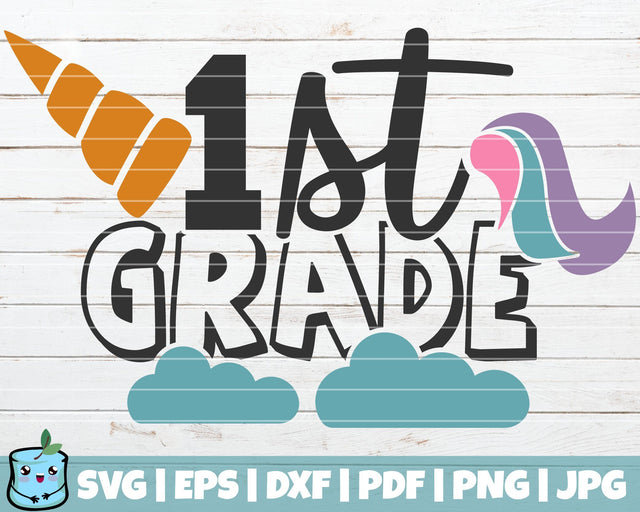 1st Grade Unicorn SVG MintyMarshmallows 