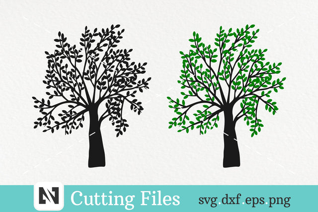 2 Beautiful Tree Silhouette Svg File-Tree Svg, Family Tree SVG Pinoyart Kreatib 