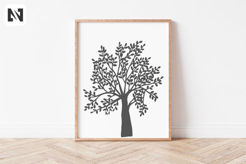 2 Beautiful Tree Silhouette Svg File-Tree Svg, Family Tree SVG Pinoyart Kreatib 