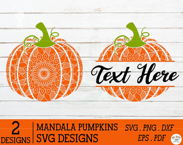 2 Halloween Mandala zentangle pumpkins SVG,monogram pumpkins SVG Redearth and gumtrees 