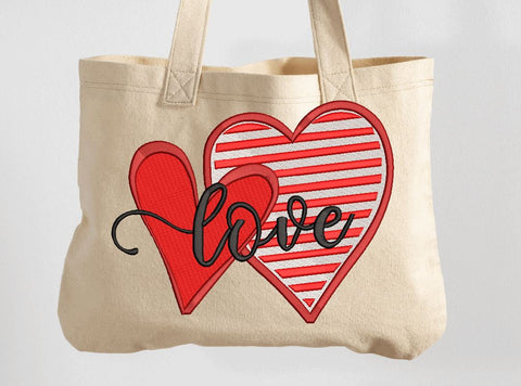 2 Hearts Valentine Machine Embroidery Design Embroidery/Applique DESIGNS Canada Embroidery 