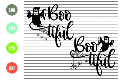 2 Styles Boo tiful - Halloween SVG PNG DXF EPS Cut Files SVG Artstoredigital 