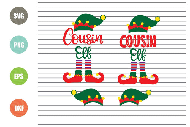 2 Styles Cousin Elf Svg - Christmas Svg, Png, Dxf, Eps Cut Files SVG Artstoredigital 