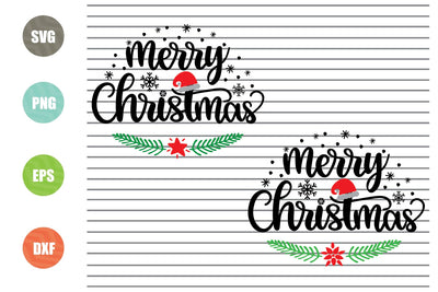 2 Styles Merry Christmas (3) Svg - Christmas Svg, Png, Dxf, Eps Cut Files SVG Artstoredigital 