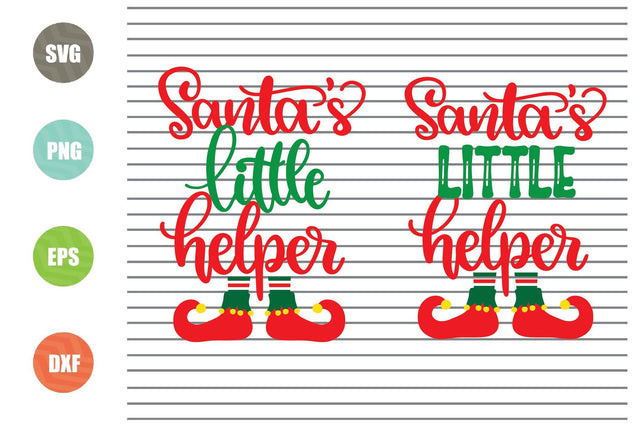 2 Styles Santa's Little Helper Svg - Christmas Svg, Png, Dxf, Eps Cut Files SVG Artstoredigital 