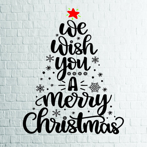 2 Styles We Wish You A Merry Christmas Svg - Christmas Svg, Png, Dxf, Eps Cut Files SVG Artstoredigital 