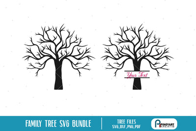 2 Tree Silhouette Svg SVG Pinoyart Kreatib 