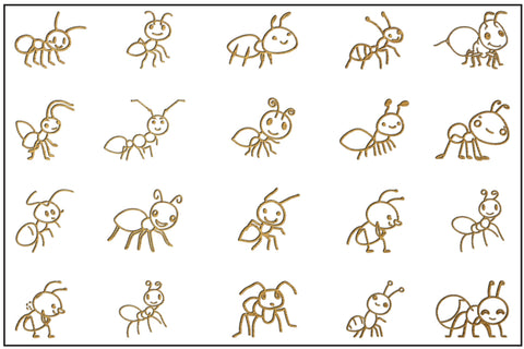 20 Ant Line Art Laser Cut Svg Bundle SVG buydesign 