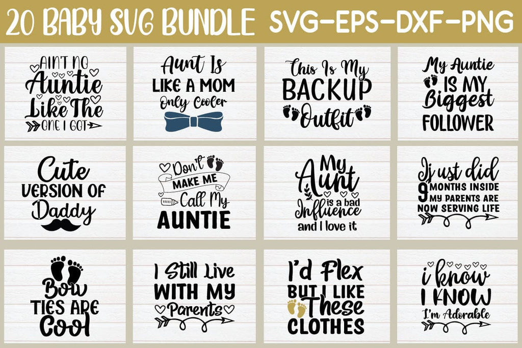 Baby Script Svg 20 Baby Svg Bundle Designs & Graphics - So Fontsy