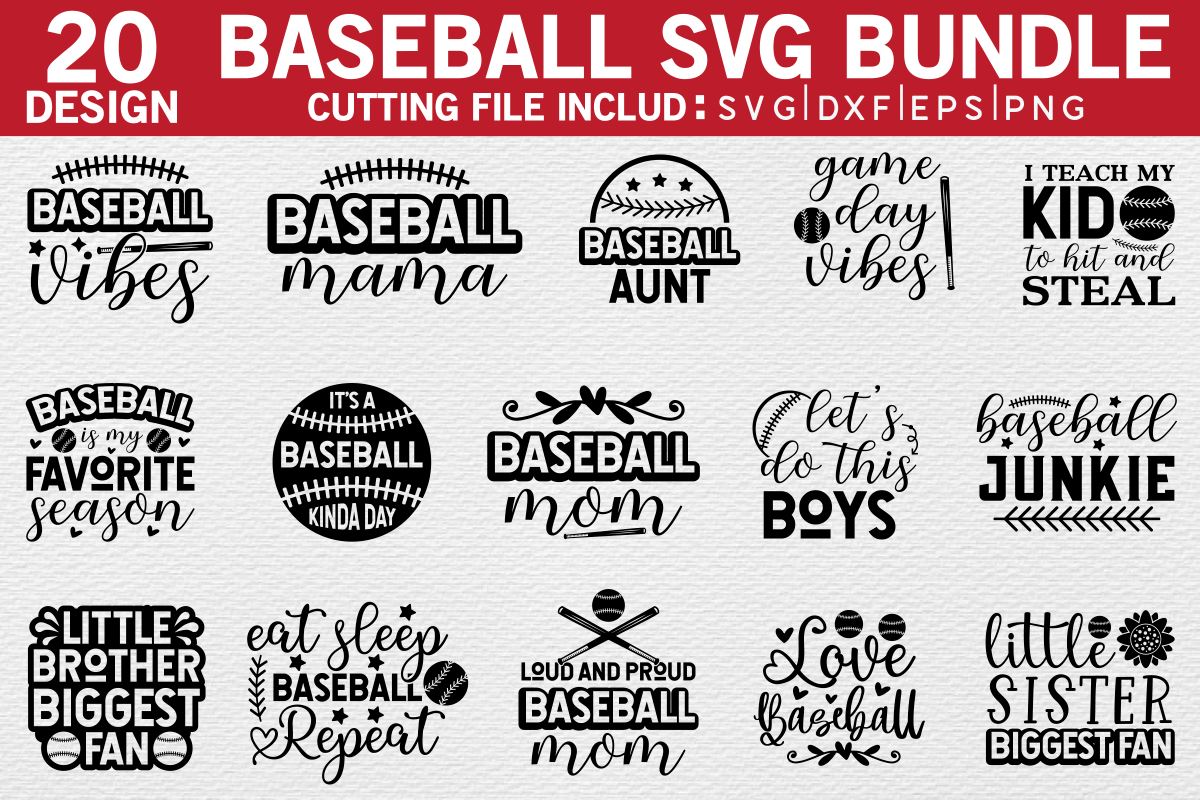 Baseball SVG Bundle, Baseball Shirt, SVG Designs