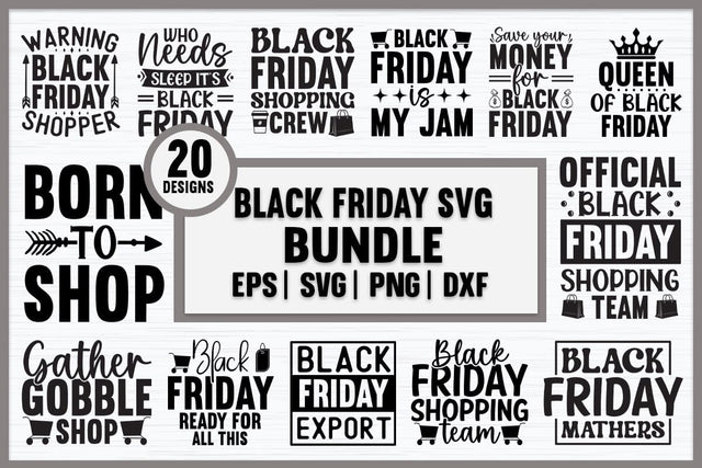20 Black friday shirt bundle, Black Friday SVG bundle, Black friday squad, Black Friday crew, Black friday quotes, Black friday shopping SVG etcify 
