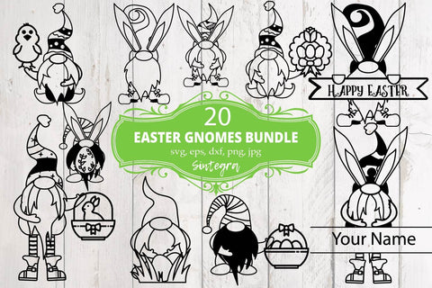20 Easter Gnome Bundle SVG SVG Sintegra 