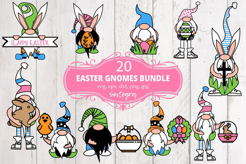 20 Easter Gnome Bundle SVG SVG Sintegra 