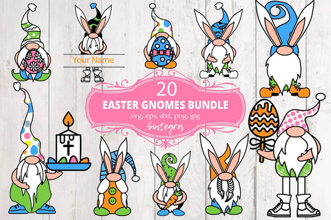 20 Easter Gnome Bundle SVG SVG Sintegra 