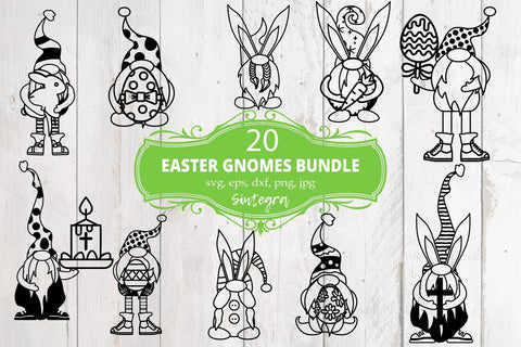 20 Easter Gnome Bundle SVG SVG Sintegra 