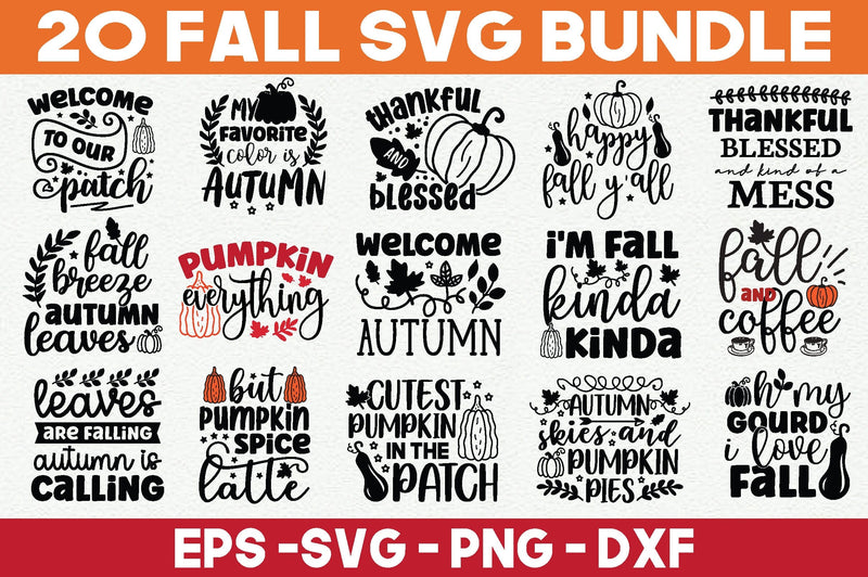 20 Fall Svg Bundle SVG md faruk hossain 
