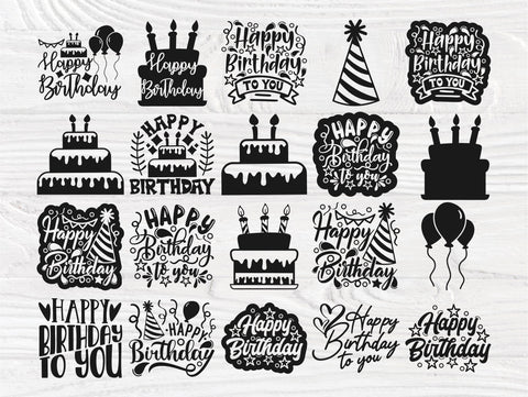 20 Happy birthday SVG Files for Cricut Silhouette SVG TonisArtStudio 