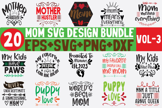 20 Mom Bundle SVG SVG thesvgfactory 