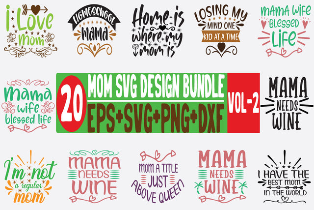 20 Mom Bundle SVG SVG thesvgfactory 