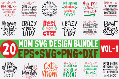 20 Mom Bundle SVG SVG thesvgfactory 