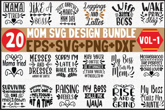 20 Mom Svg Bundle SVG thesvgfactory 