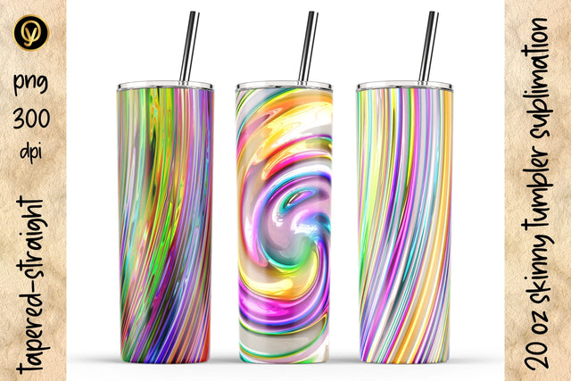 20 oz Abstract Skinny Tumbler Sublimation Pack Sublimation oyonnidesign 