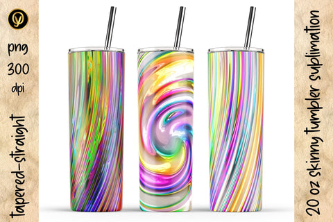 20 oz Abstract Skinny Tumbler Sublimation Pack Sublimation oyonnidesign 