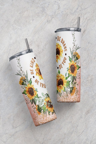 20 oz Libbey Glass Can Sunflower Be Kind Be You Be True Sublimation png file Sunflower Gift for mom , Mother's Day , PNG Digital Download Sublimation CaldwellArt 