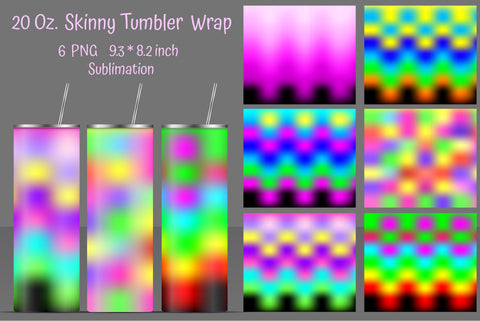 20 Oz Neon Skinny Tumbler Sublimation Sublimation Kseniia designer 