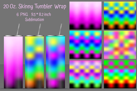 20 Oz Neon Skinny Tumbler Sublimation Sublimation Kseniia designer 