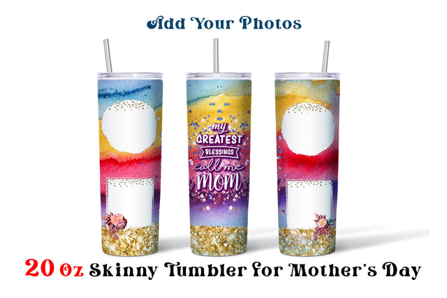 20 Oz Photos Skinny Tumbler For Mothers Day Sublimation Dina.store4art 