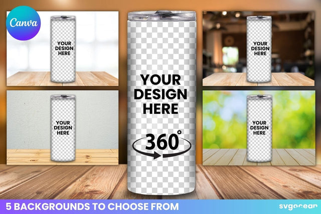 20 oz Rotating Tumbler Canva Mockup | Video Mock Up Photo SvgOcean 