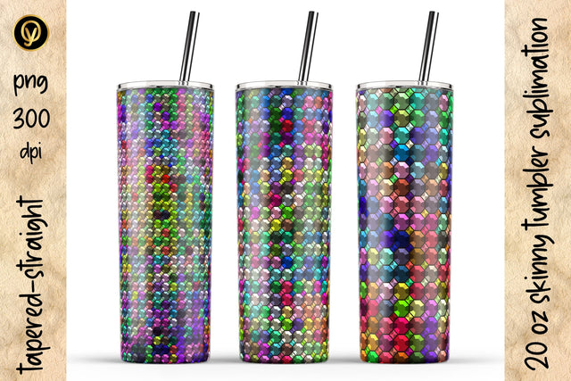 20 Oz Skinny Geometric Glitter Background Sublimation Design Pack Sublimation oyonnidesign 