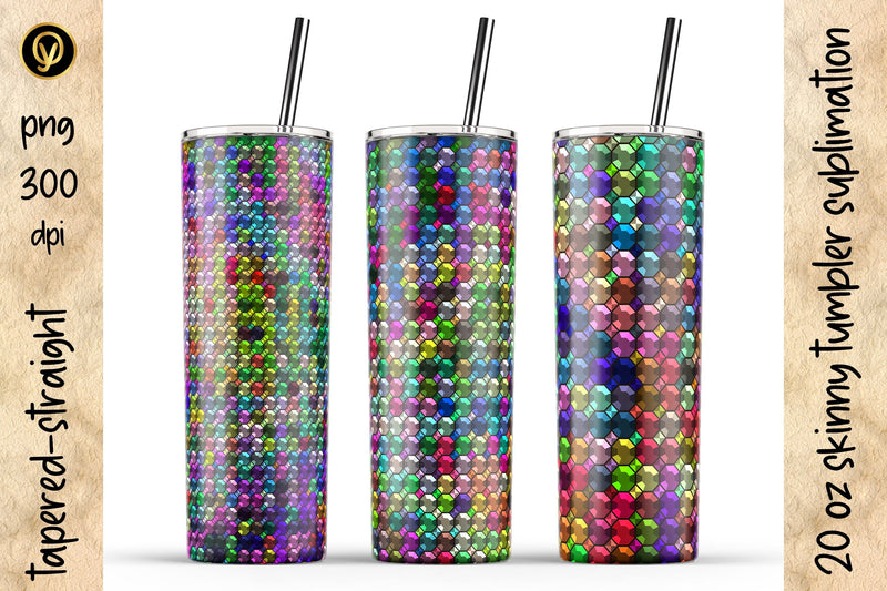 20 Oz Skinny Geometric Glitter Background Sublimation Design Pack Sublimation oyonnidesign 