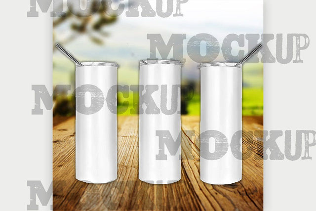 20 oz Skinny Stainless Steel Tumbler Mockup,Full Wrap View Mockup,Your Design,Tumbler Mockup,Outside Table Background Mockup,Tumbler Mock Up Mock Up Photo ArtStudio 