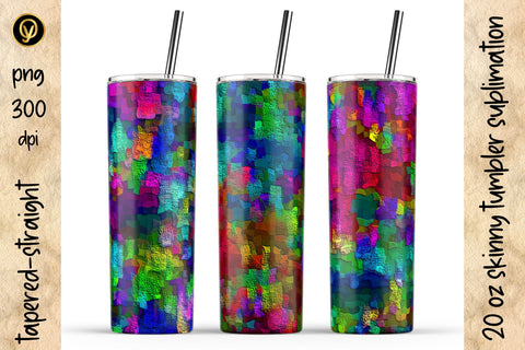 20 Oz Skinny Tumbler 3D Geometric Sublimation Design Pack Sublimation oyonnidesign 