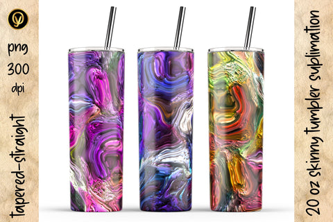 20 Oz Skinny Tumbler 3D Grunge Texture Sublimation Design Pack Sublimation oyonnidesign 