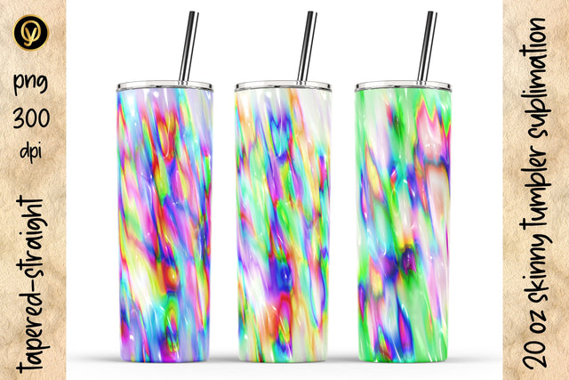 20 Oz Skinny Tumbler Abstract 3D Gel Glossy Texture Sublimation Design Pack Sublimation oyonnidesign 