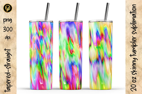 20 Oz Skinny Tumbler Abstract 3D Gel Glossy Texture Sublimation Design Pack Sublimation oyonnidesign 