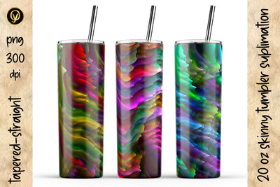 20 Oz Skinny Tumbler Abstract 3D Sublimation Sublimation oyonnidesign 