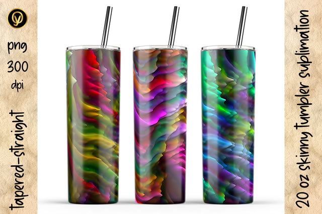 20 Oz Skinny Tumbler Abstract 3D Sublimation Sublimation oyonnidesign 