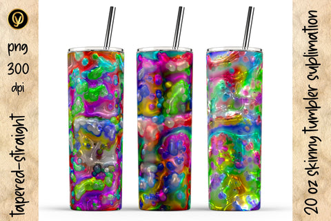20 Oz Skinny Tumbler Abstract Bubbles Sublimation Sublimation oyonnidesign 