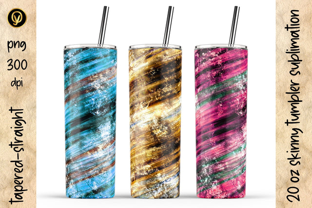20 Oz Skinny Tumbler Abstract Colorful Metal Background Sublimation Sublimation oyonnidesign 