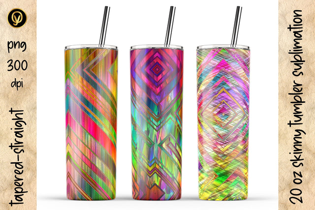 20 Oz Skinny Tumbler Abstract Geometric Sublimation Design Pack Sublimation oyonnidesign 