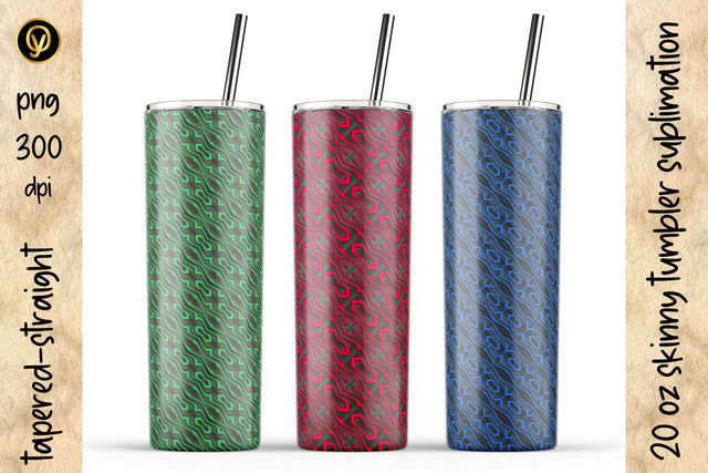 20 Oz Skinny Tumbler Abstract Geometric Sublimation Design Pack Sublimation oyonnidesign 