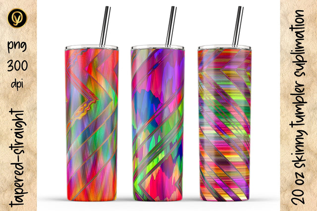 20 Oz Skinny Tumbler Abstract Geometric Sublimation Design Pack Sublimation oyonnidesign 